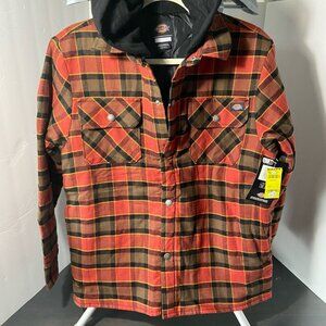 Dickies Hooded Quilted Flannel Plaid Jacket – Youth L (Fits Adult S) – NWT